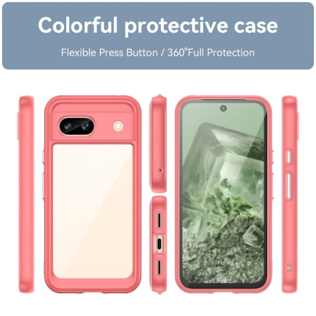 Противоударный чохол Colorful Acrylic Series для Google Pixel 8a - красный