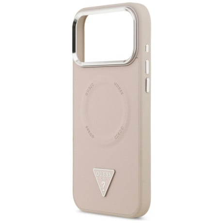 Оригінальний чохол Guess Triangle Logo з MagSafe на iPhone 17 Pro - pink