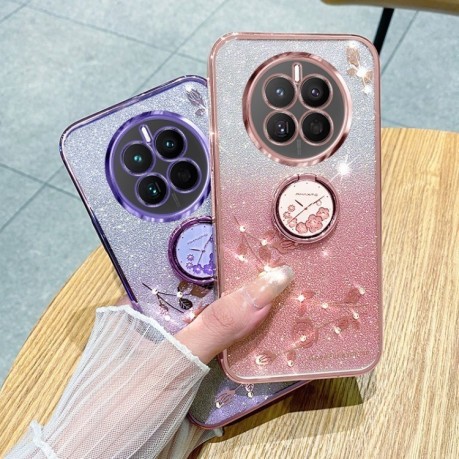 Противоударный чехол Gradient Acrylic для Realme 12 - розовый
