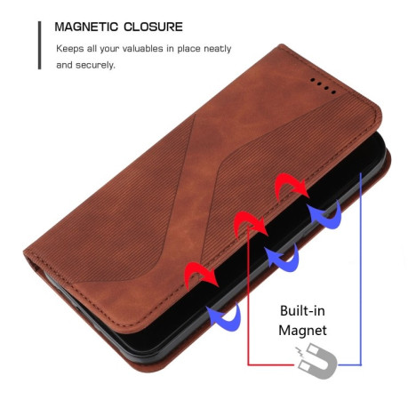 Чехол-книжка Skin Feel S-type для Samsung Galaxy A03/A04E - коричневый