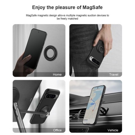 Противоударный чехол NILLKIN Frosted Shield Pro Magnetic Magsafe для Google Pixel 9 Pro - черный