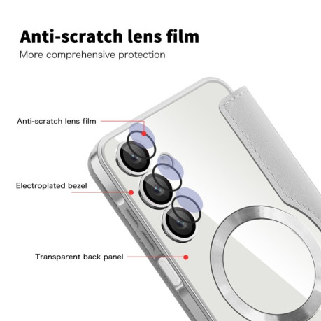 Чохол-книжка Shield MagSafe RFID Anti-theft Leather  для Samsung Galaxy A16 5G - сірий