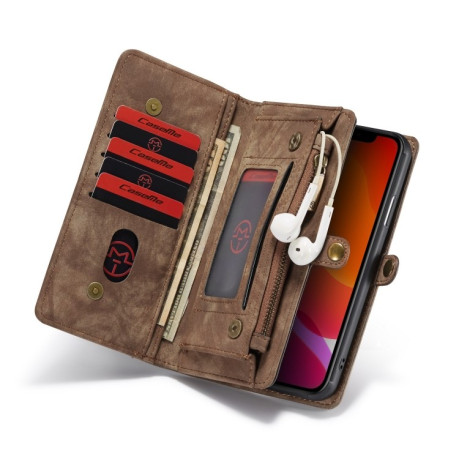 Кожаный чехол- кошелек CaseMe-008 на iPhone 11 Pro Max - коричневый