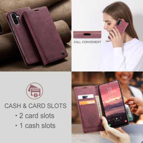 Чехол-книжка CaseMe-013 Multifunctional на Samsung Galaxy A56 - красный