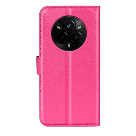 Чохол-книжка Litchi Texture Horizontal Flip Leather Realme 14 Pro+ - пурпурно-червоний