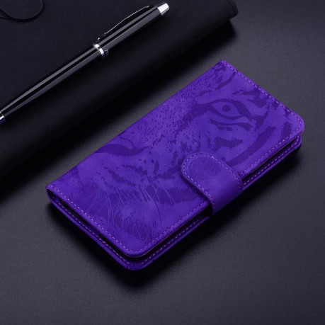 Чехол-книжка Tiger Embossing для Xiaomi Redmi Note 14 4G 164.84mm - фиолетовый