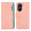 Чехол-книжка ABEEL Color Block Magnetic RFID Leather на Xiaomi Poco X7 Pro - Pink-Cyan