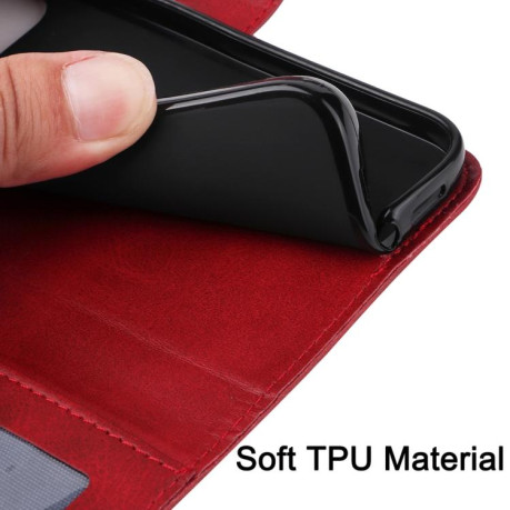 Чоловіча книжка Classic Calf Texture Flip Leather для OnePlus 13R/Ace 5/Ace 5 Pro - червоний