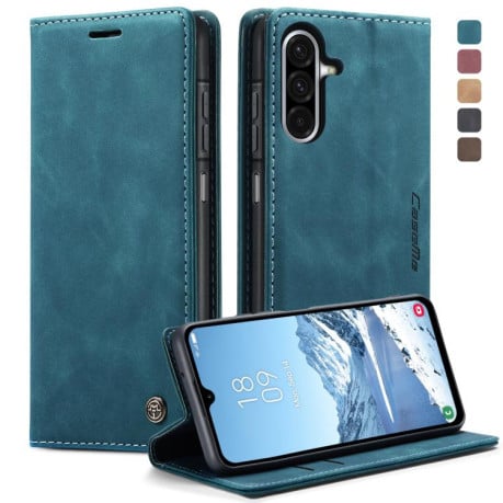 Чехол-книжка CaseMe-013 многофункциональный с кармашком на карт на Samsung Galaxy A17 4G - синий