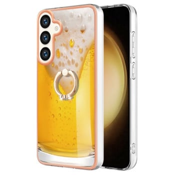 Противоударный чехол Electroplating IMD для Samsung Galaxy S24+ 5G - Beer