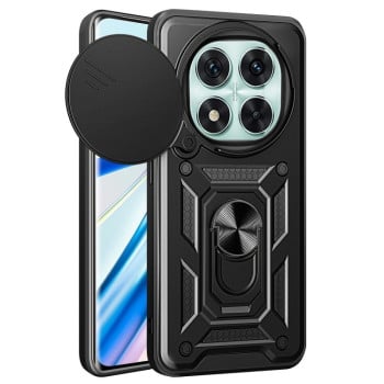 Противоударный чехол Sliding Camshield для Xiaomi Redmi Note 14 Pro 5G/Poco X7 - черный