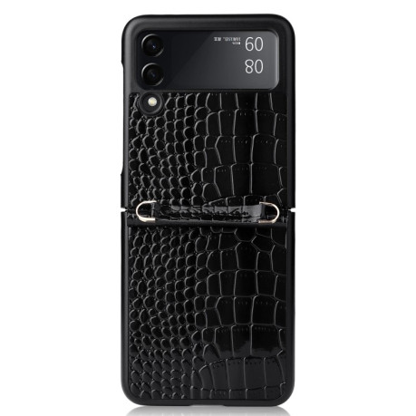 Противоударный чехол Siamese Pearl Texture для Samsung Galaxy Z Flip3 5G - черный