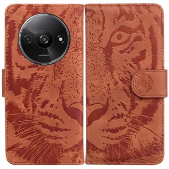 Чохол-книга Tiger Embossing для Xiaomi Redmi A3 - коричневий