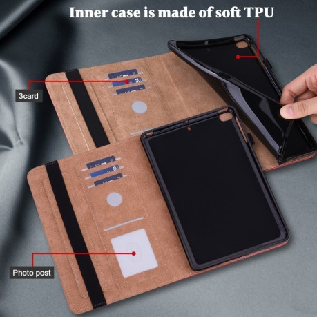 Чохол Solid Color Stripe Embossed Leather для Xiaomi Redmi Pad SE 8.7 - червоний