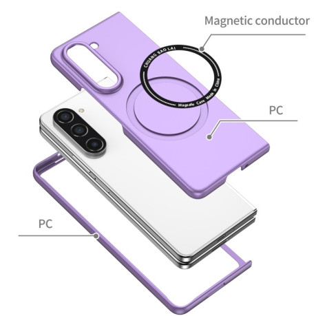 Противоударный чехол Magsafe Magnetic Folding для Samsung Galaxy Fold 5 - фиолетовый