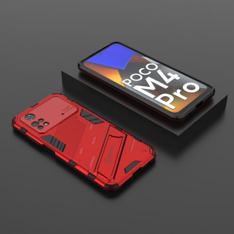 Протиударний чохол Punk Armor для Xiaomi Poco M4 Pro 4G - червоний