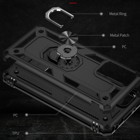 Протиударний чохол HMC 360 Degree Rotating Holder на Xiaomi Redmi 10 - чорний