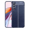 Противоударный чехол Litchi Texture на Samsung Galaxy A55 - синий