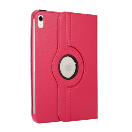 Чехол-книжка 360 Degree Rotation Litchi для iPad 10.9 2022 - пурпурно-красный