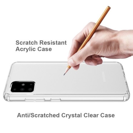 Протиударний чохол Acrylic + TPU Case на Samsung Galaxy A51-чорний