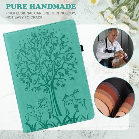 Чохол-книжка Tree Deer Embossed Leather для Xiaomi Redmi Pad SE 8.7 - зелений