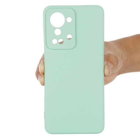 Силиконовый чехол Solid Color Liquid Silicone на OnePlus Nord 2T - зеленый