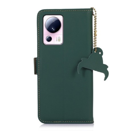 Чехол-книжка Bull RFID Genuine Leather для Xiaomi 13 Lite / Civi 2 - зеленый