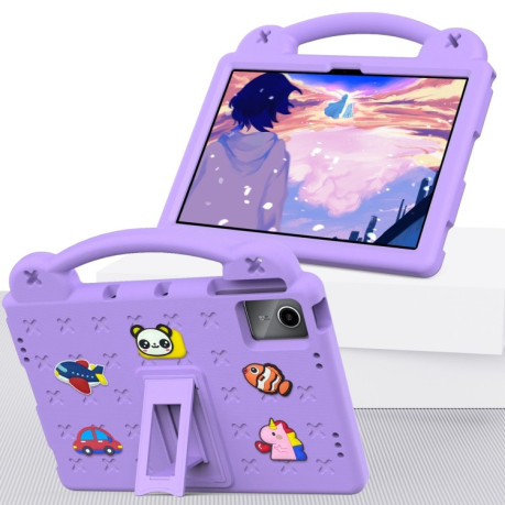 Протиударний чохол EVA Handle Kickstand Children для Xiaomi Redmi Pad SE - фіолетовий