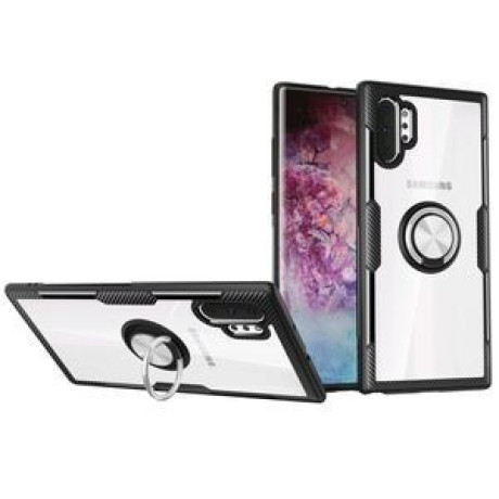 Ударозахисний чохол 360 Degree Magnetic Rotation Holder Samsung Galaxy Note 10+ Plus- сріблясто-чорний
