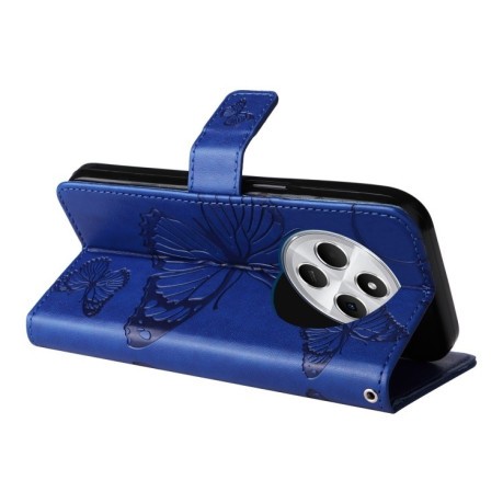 Чохол-книжка Embossed Butterfly для Xiaomi Redmi 14C 4G/Poco C75/Redmi A4 5G - синій
