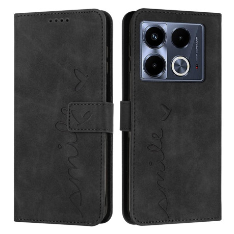 Чехол-книжка Retro Skin Feel Amile для Infinix Note 40 4G - черный