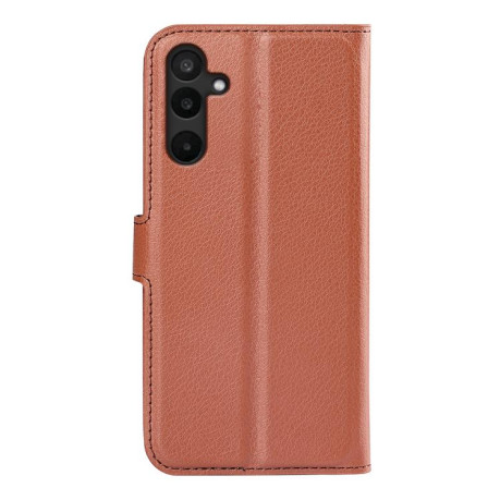 Чехол-книжка Litchi Texture Horizontal Flip Leather на Samsung Galaxy M16 / F16 - коричневый