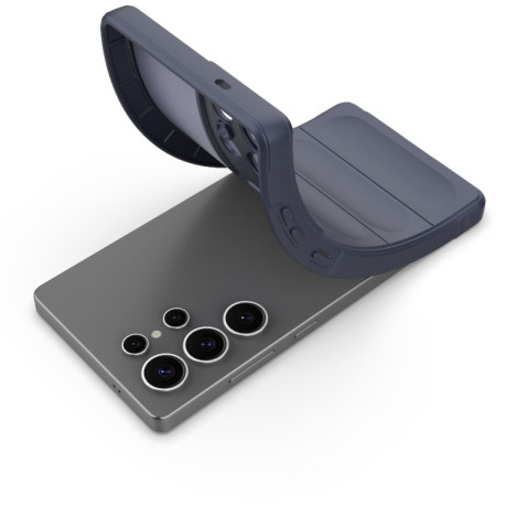 Силиконовый чехол Magic Flannel для Samsung Galaxy S25 Ultra 5G - винно-красный