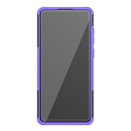 Противоударный чехол Tire Texture на Samsung Galaxy Note 10 Lite - фиолетовый