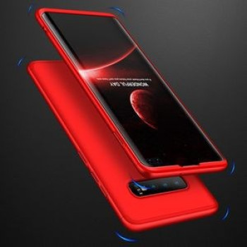Противоударный чехол GKK Three Stage Splicing Full Coverage на Samsung Galaxy S10+Plus- красный