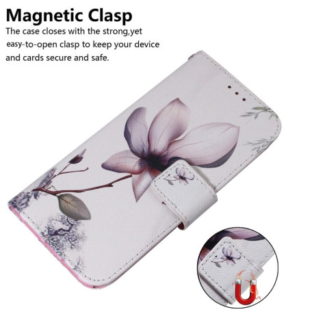 Чехол-книжка Coloured Drawing для Samsung Galaxy M53 5G - Magnolia Flower