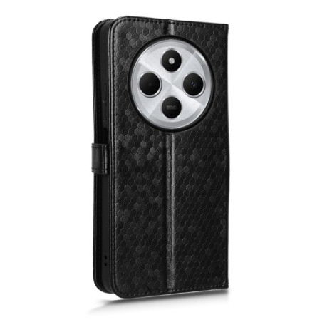 Чехол-книжка Honeycomb Dot для Xiaomi Redmi 14C 4G/Poco C75/Redmi A4 5G - черный