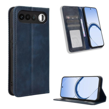 Чохол-книжка Magnetic Buckle Retro Crazy Horse Texture на Realme 16 5G — синій