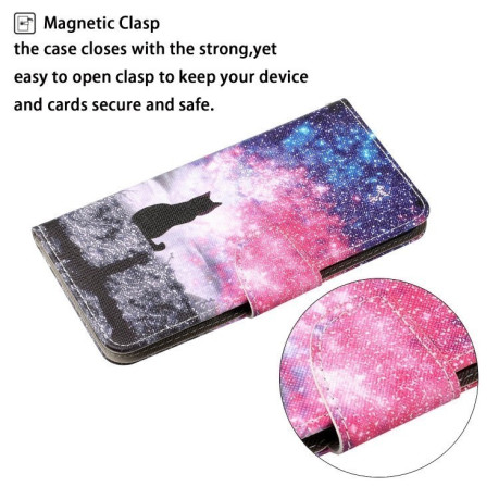 Чохол-книжка Colored Drawing Pattern для Samsung Galaxy S24 FE 5G - Cat
