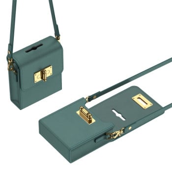 Противоударный чехол GKK Plain Weave Mini Backpack Slim для Samsung Galaxy Flip 5 - зелёный