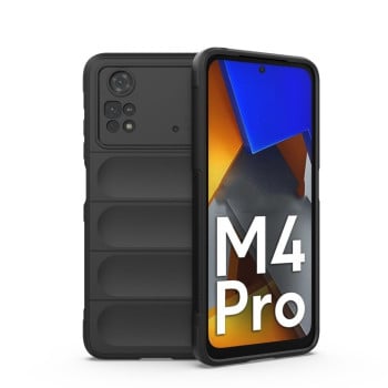 Силіконовий чохол Magic Flannel для Xiaomi Poco M4 Pro 4G - чорний