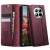 Чехол-книжка CaseMe 033 с фактурой Calf и защитой от сканирования RFID на Xiaomi Poco M8 Pro/Redmi Note 15 Pro+ 5G Global  — красный