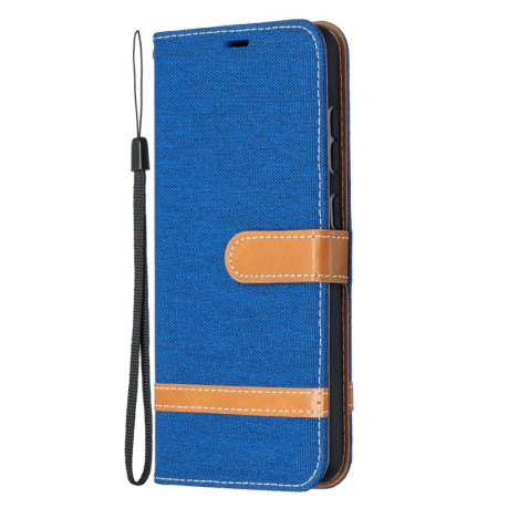 Чехол-книжка Color Matching Denim Texture на Samsung Galaxy A52/A52s - синий