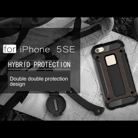 Протиударний Чохол Rugged Armor чорний для iPhone 5/5S