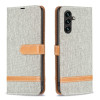 Чехол-книжка Color Matching Denim Texture на Samsung Galaxy A35 5G - серый