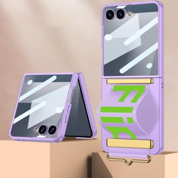 Противоударный чехол GKK Wristband для Samsung Galaxy Flip 7 5G - фиолетовый