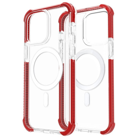Противоударный чехол Acrylic Magsafe для iPhone 15  - красный