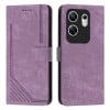 Чохол-книжка Skin Feel Stripe Pattern для Infinix Zero 30 4G - фіолетовий
