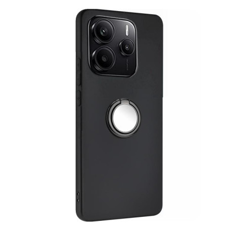 Противоударный чехол Matte with Ring Holder для Xiaomi Redmi Note 14 4G 164.48mm - черный