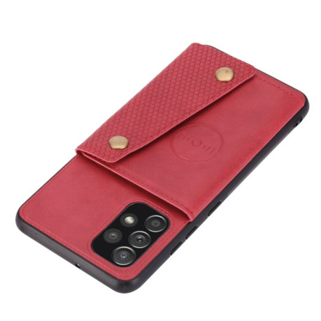 Противоударный чехол Double Buckle для Samsung Galaxy A32 4G - красный